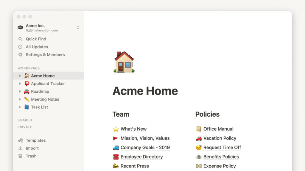 notion working history