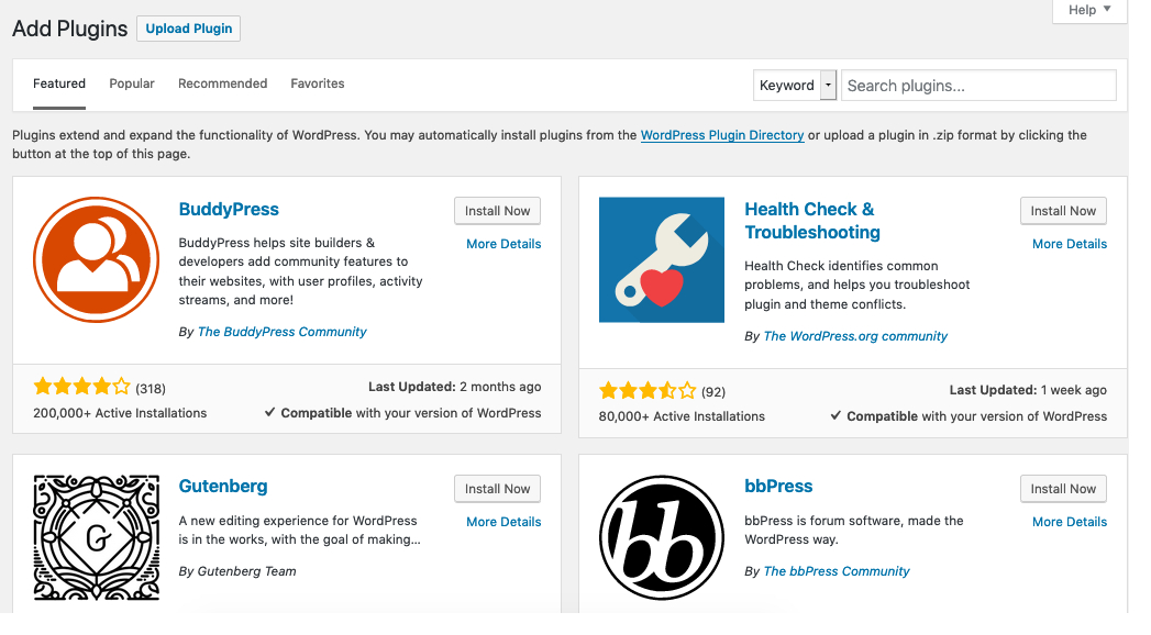 Add plugin dashboard WordPress 2026